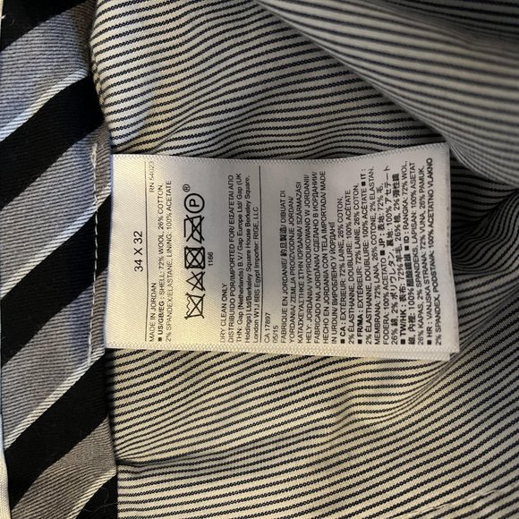 BANANA REPUBLIC TAILORS SLIM FIT LINED DRESS PANTS, 34X32 - Picture 4 of 4